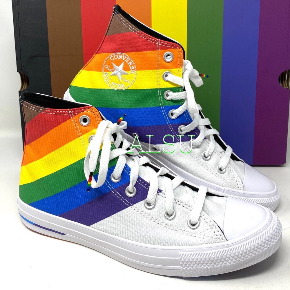 Converse Ctas High Pride White University Red Men's Size 10.5 167758C - Picture 8 of 8